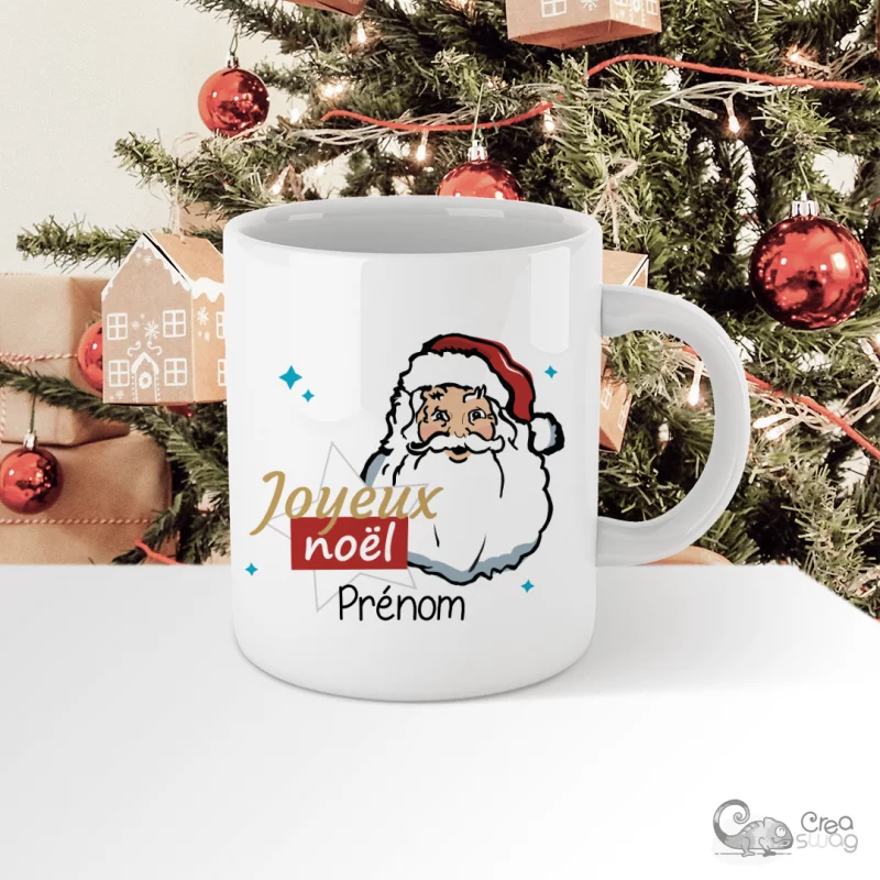 Mug Joyeux Noël  personnalisé - Père Noël - Cadeau pour Noël
